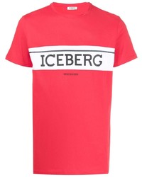 T-shirt à col rond imprimé rouge Iceberg