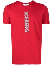 T-shirt à col rond imprimé rouge Iceberg