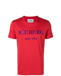 T-shirt à col rond imprimé rouge Iceberg