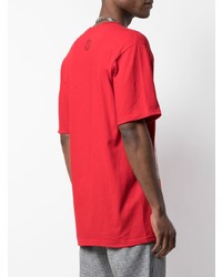 T-shirt à col rond imprimé rouge Supreme