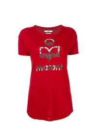 T-shirt à col rond imprimé rouge Isabel Marant Etoile