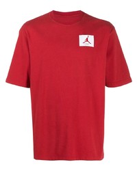 T-shirt à col rond imprimé rouge Jordan