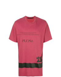 T-shirt à col rond imprimé rouge Julius