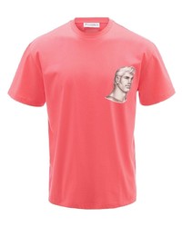 T-shirt à col rond imprimé rouge JW Anderson