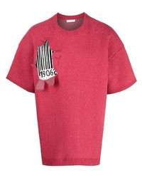 T-shirt à col rond imprimé rouge JW Anderson