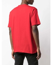 T-shirt à col rond imprimé rouge Supreme