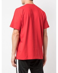 T-shirt à col rond imprimé rouge Supreme