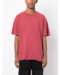 T-shirt à col rond imprimé rouge Ksubi