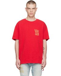 T-shirt à col rond imprimé rouge Ksubi