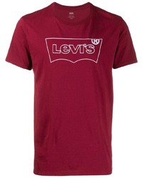 T-shirt à col rond imprimé rouge Levi's
