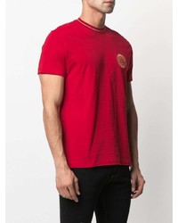 T-shirt à col rond imprimé rouge VERSACE JEANS COUTURE