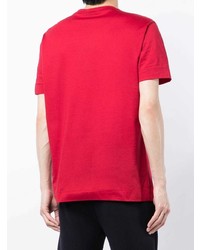 T-shirt à col rond imprimé rouge Emporio Armani