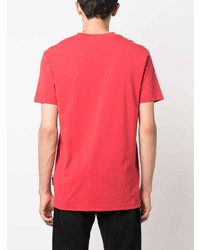 T-shirt à col rond imprimé rouge Philipp Plein