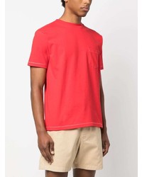 T-shirt à col rond imprimé rouge FURSAC