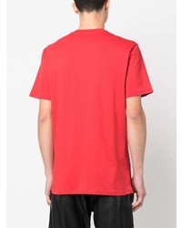 T-shirt à col rond imprimé rouge Moschino