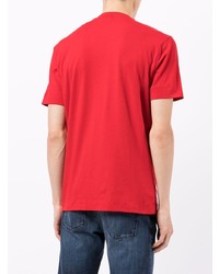 T-shirt à col rond imprimé rouge Emporio Armani