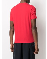 T-shirt à col rond imprimé rouge Emporio Armani