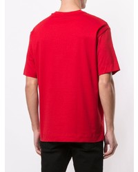 T-shirt à col rond imprimé rouge Emporio Armani