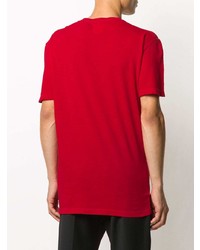 T-shirt à col rond imprimé rouge DSQUARED2