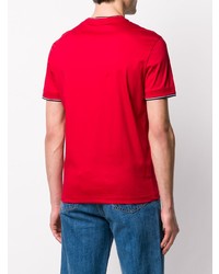 T-shirt à col rond imprimé rouge Emporio Armani