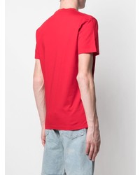 T-shirt à col rond imprimé rouge DSQUARED2