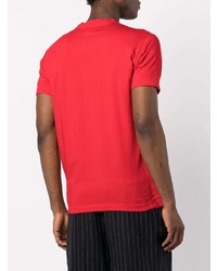 T-shirt à col rond imprimé rouge DSQUARED2