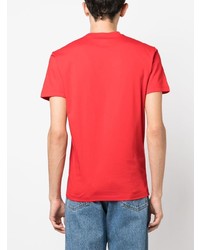 T-shirt à col rond imprimé rouge DSQUARED2