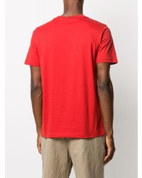 T-shirt à col rond imprimé rouge Marni