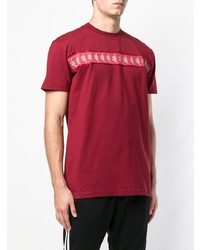 T-shirt à col rond imprimé rouge Kappa Kontroll