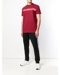 T-shirt à col rond imprimé rouge Kappa Kontroll