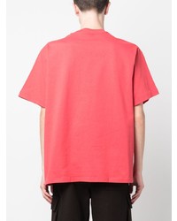 T-shirt à col rond imprimé rouge Jacquemus