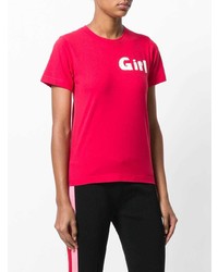 T-shirt à col rond imprimé rouge Comme Des Garçons Girl