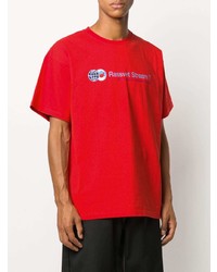 T-shirt à col rond imprimé rouge PACCBET