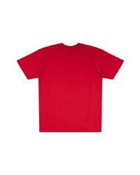 T-shirt à col rond imprimé rouge Supreme