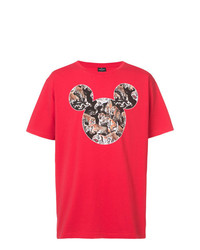 T-shirt à col rond imprimé rouge Marcelo Burlon County of Milan