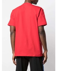 T-shirt à col rond imprimé rouge Supreme