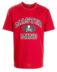 T-shirt à col rond imprimé rouge Mastermind Japan