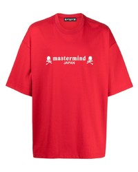 T-shirt à col rond imprimé rouge Mastermind Japan