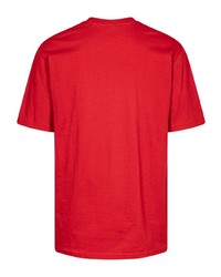 T-shirt à col rond imprimé rouge Supreme