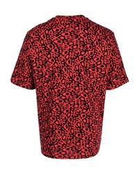 T-shirt à col rond imprimé rouge Michael Kors