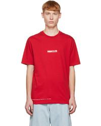 T-shirt à col rond imprimé rouge Moncler Genius