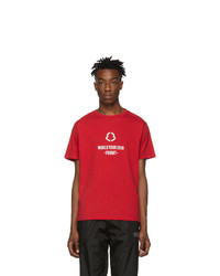 T-shirt à col rond imprimé rouge Moncler Genius