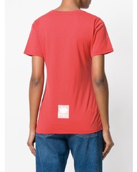 T-shirt à col rond imprimé rouge Mr & Mrs Italy