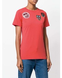 T-shirt à col rond imprimé rouge Mr & Mrs Italy