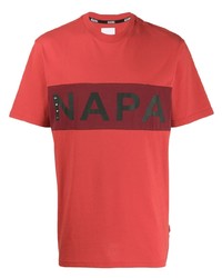 T-shirt à col rond imprimé rouge Napa Silver