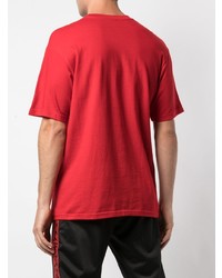 T-shirt à col rond imprimé rouge Supreme