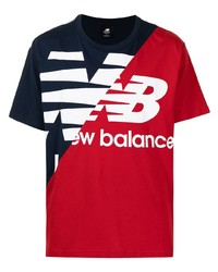 T-shirt à col rond imprimé rouge New Balance