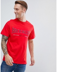 T-shirt à col rond imprimé rouge New Look