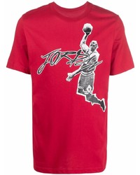 T-shirt à col rond imprimé rouge Nike