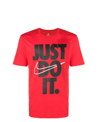T-shirt à col rond imprimé rouge Nike